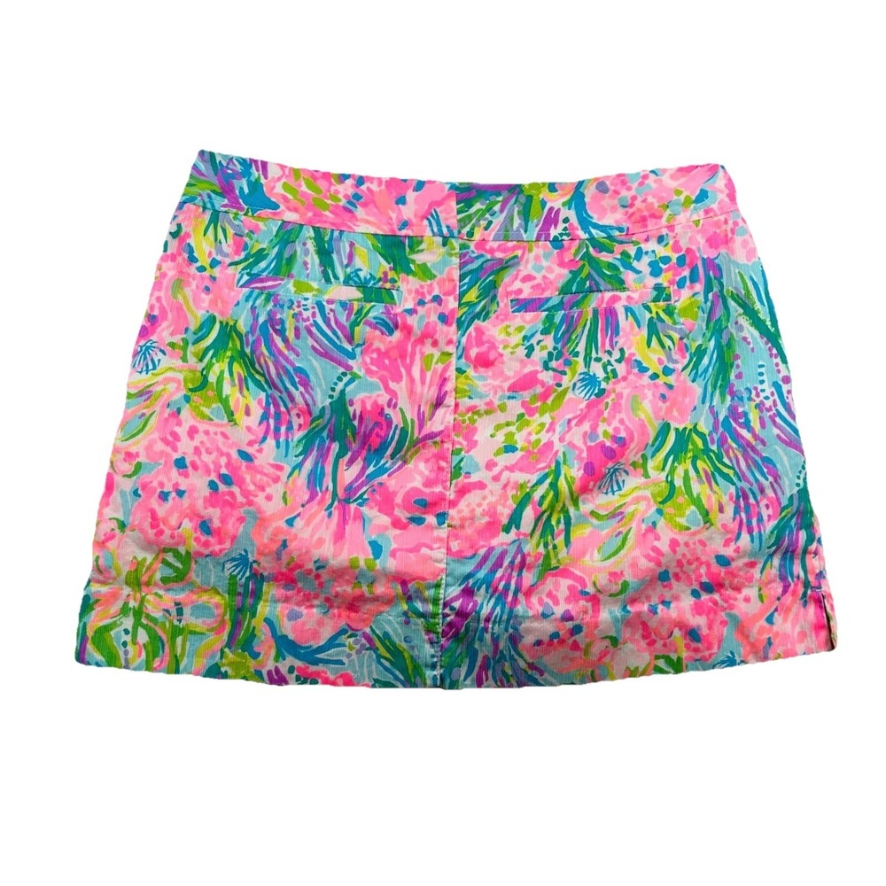 Lilly Pulitzer Skirt Womens 8 A Line Lined Floral Colorful Skort Pickleball - Picture 2 of 11